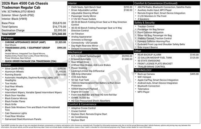 2026 RAM Ram 4500 Chassis Cab Tradesman