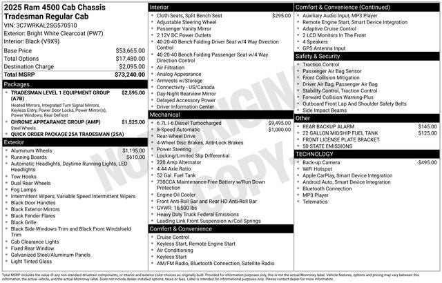 2025 RAM 4500 Chassis Tradesman
