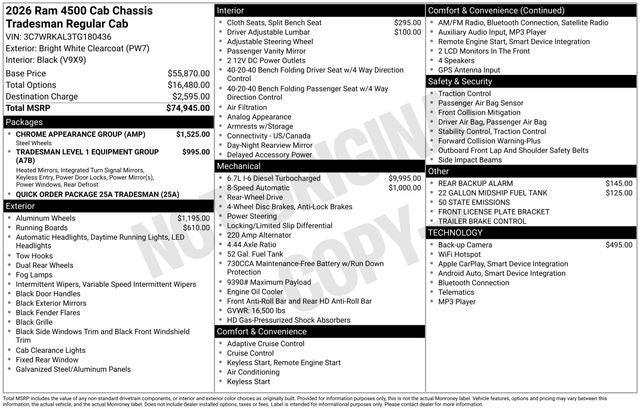 2026 RAM Ram 4500 Chassis Cab Tradesman