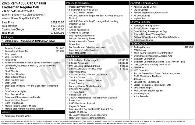 2026 RAM Ram 4500 Chassis Cab Tradesman