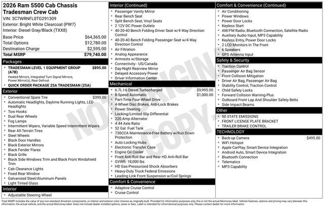 2026 RAM Ram 5500 Chassis Cab Tradesman