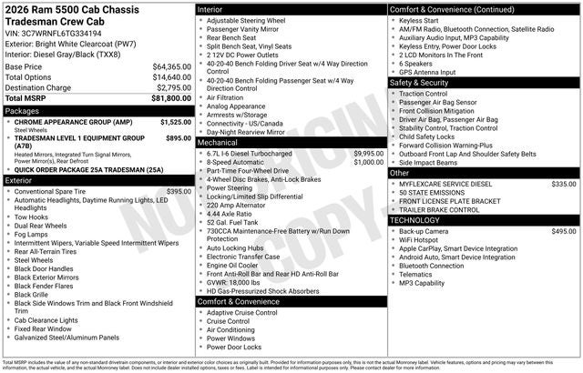 2026 RAM Ram 5500 Chassis Cab Tradesman