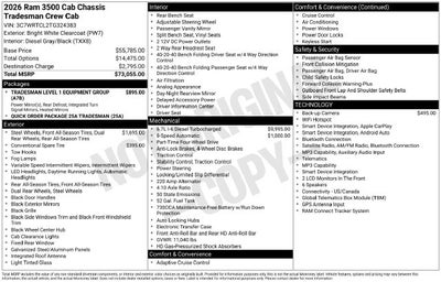 2026 RAM Ram 3500 Chassis Cab Tradesman