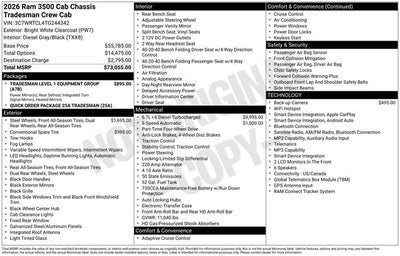 2026 RAM Ram 3500 Chassis Tradesman