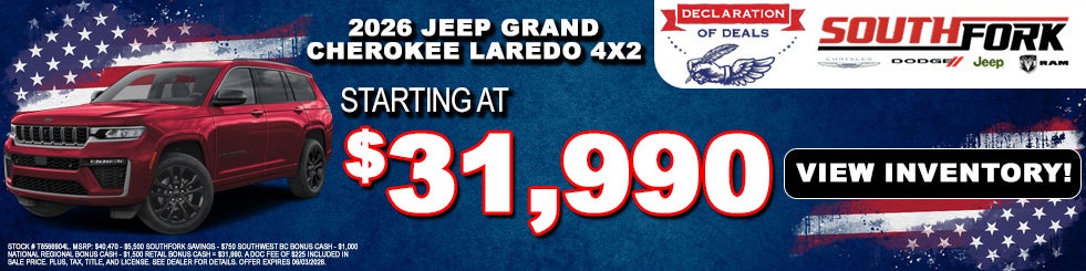 2026 Jeep Grand Cherokee Laredo 4x2