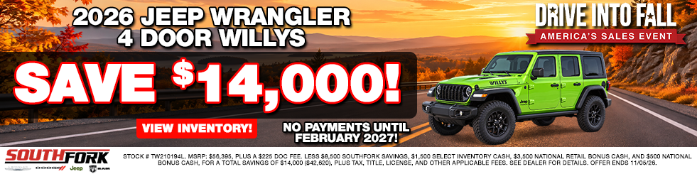 2026 Jeep Wrangler 4 Door Willys