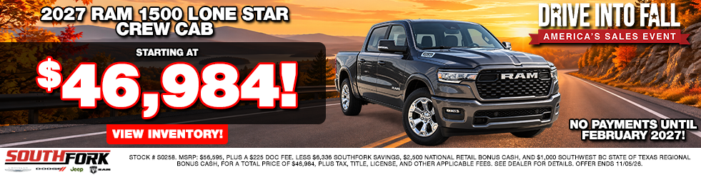 2027 Ram 1500 Lone Star Crew Cab